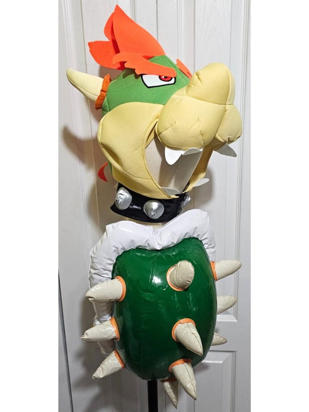 Adult Bowser Costume Kit Plush Hood Mask Headpiece Inflatable Shell Halloween